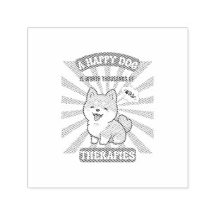 Carimbo Auto Entintado Um cachorro feliz Shiba