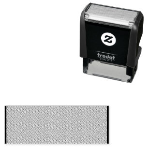 Carimbo Auto Entintado um fundo rosa com borda branca