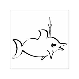 Carimbo Auto Entintado Um golfinho fofo