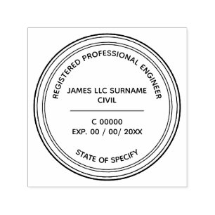 Carimbo Auto Entintado Vedante profissional de Engenheiro civil reg no. &