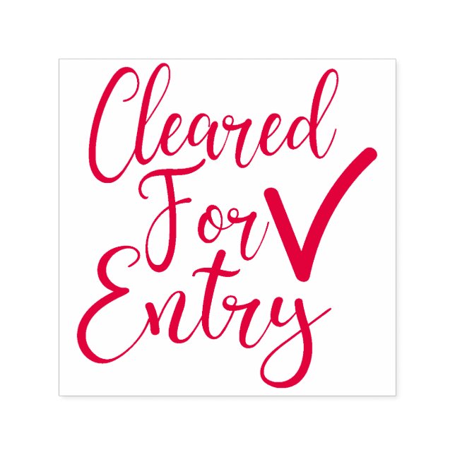 Carimbo Auto Entintado Verificação de temperatura / Limpa para entrada (Design)