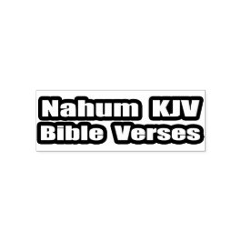 Carimbo Auto Entintado "Versículos da Bíblia de Naum KJV" Texto