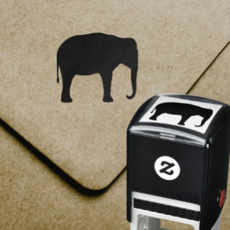 Carimbo Auto Entintado Vida Selvagem de Elefante Asiático