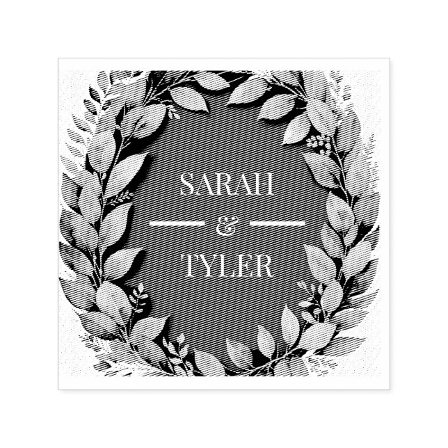 Carimbo Auto Entintado Vinheta EUCALYPTUS WREATH (Design)