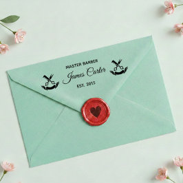 Carimbo Auto Entintado Vintage Barber Wax Seal Stamp for Branding 