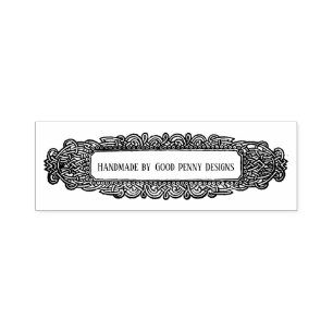 Carimbo Auto Entintado Vintage Celtic Knot Filigree Handmade by Your Name