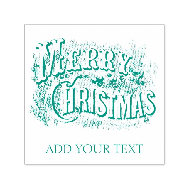CARIMBO AUTO ENTINTADO VINTAGE MERRY CHRISTMAS BORRACHA (Design)