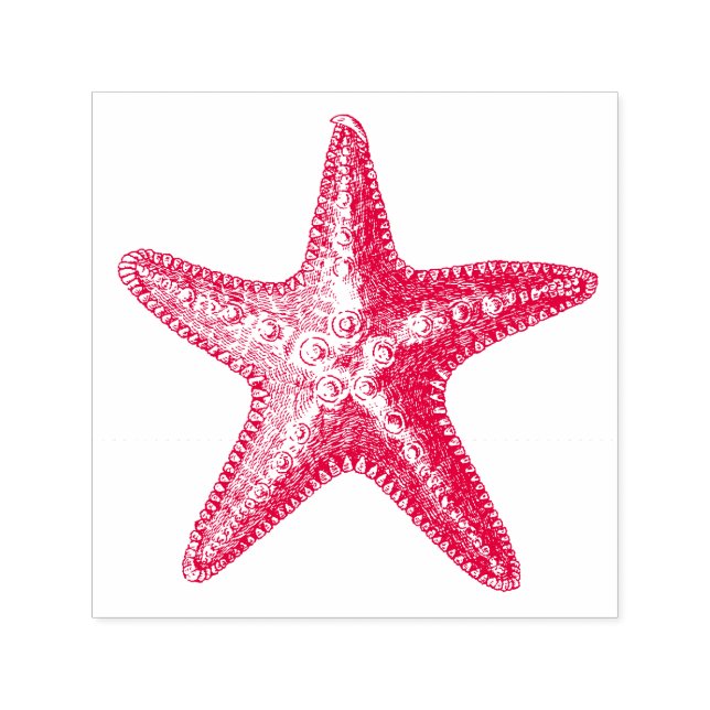 CARIMBO AUTO ENTINTADO VINTAGE STARFISH SEALIFE BORRACHA (Design)