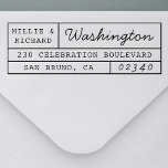 Carimbo Auto Entintado Vintage Typewrite & Script Names Endereço de Devol<br><div class="desc">Personalize facilmente estes carimbos personalizados de máquina de escrever e nomes de script devolva os carimbos de autoimpressão do endereço com os seus próprios nomes e endereços. Para personalizar esses carimbos, clique em "Personalizar este modelo" e altere o texto nas caixas fornecidas. Disponível em 9 cores diferentes e 6 tamanhos....</div>