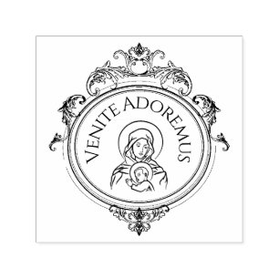 Carimbo Auto Entintado Virgem Maria Jesus Cristo Católico Religioso