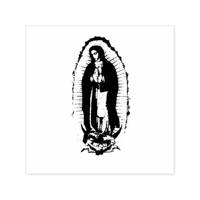 Carimbo Auto Entintado Vírus preto e branco de Guadalupe (Design)