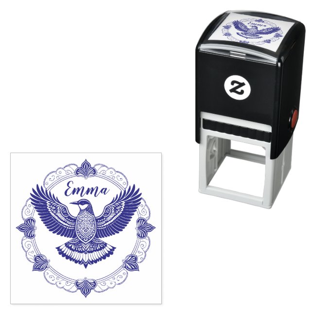 Carimbo Auto Entintado Vogel im Mandala (In Situ)