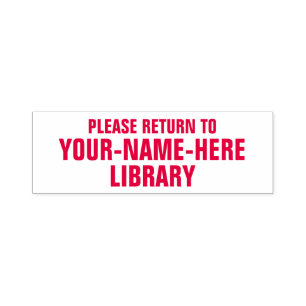 Carimbo Auto Entintado Volte para qualquer nome de biblioteca