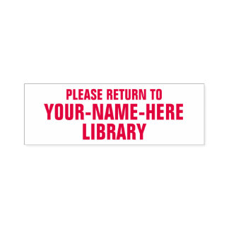 Carimbo Auto Entintado Volte para qualquer nome de biblioteca