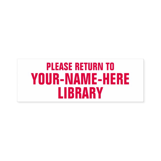 Carimbo Auto Entintado Volte para qualquer nome de biblioteca (Design)