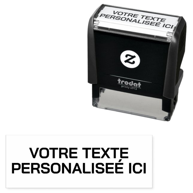 Carimbo Auto Entintado Votre texte unique sur un personnalisable (In Situ)