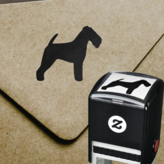 Carimbo Auto Entintado Welsh Terrier Dog Break Silhouette