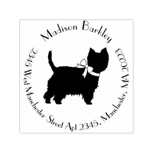 Carimbo Auto Entintado West Highland Terrier Dog Puppy Westie