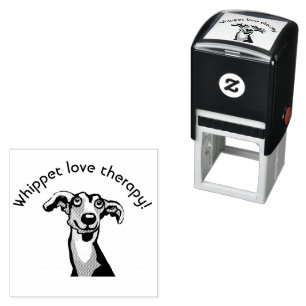 Carimbo Auto Entintado whippet love theraooooy