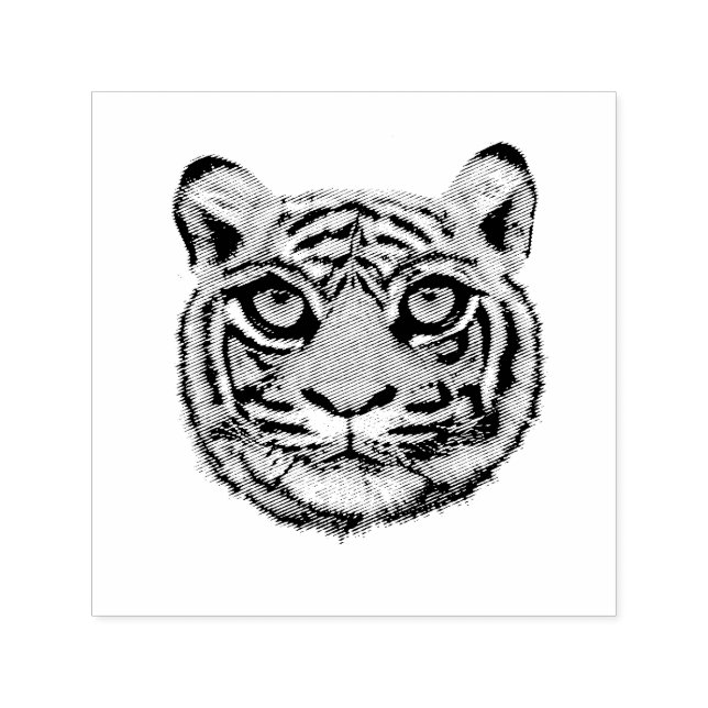 Carimbo Auto Entintado Wildcat Young Tiger Face (Design)