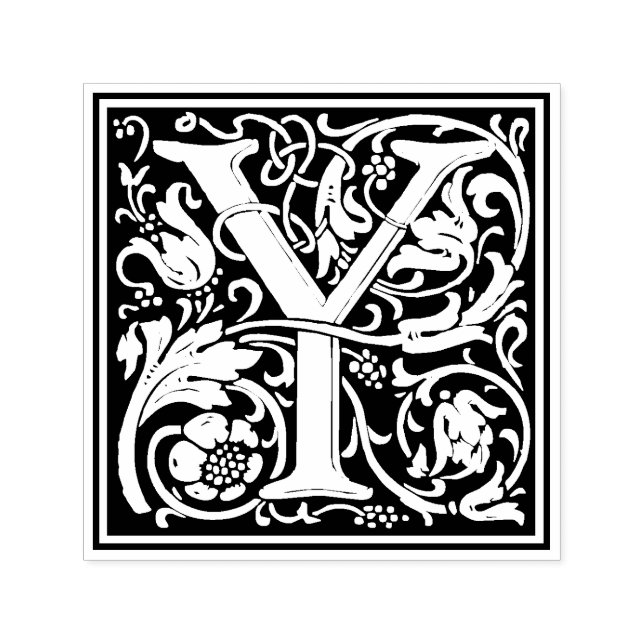 Carimbo Auto Entintado William Morris - Letra Y Vitoriana (Design)