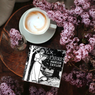 Carimbo Auto Entintado Woman Reading under a tree