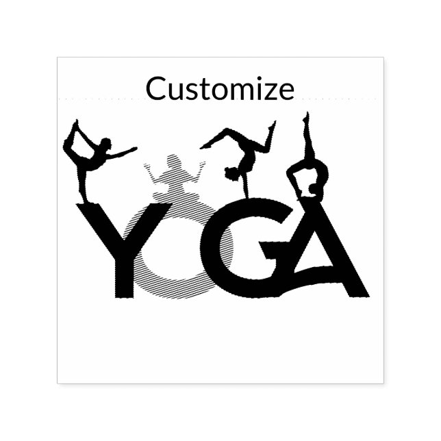Carimbo Auto Entintado Yoga Possui Silhouettes Thunder_Cove (Design)