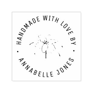 Carimbo botânico de autoria simples e feito à mão