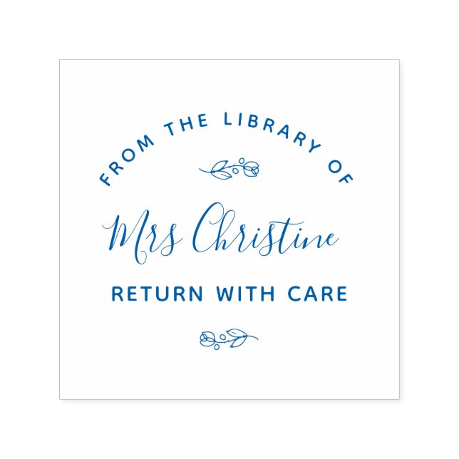 Carimbo da biblioteca botânica Elegante (Design)