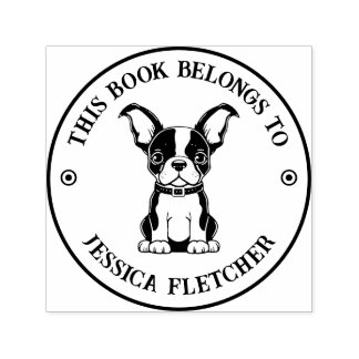 Carimbo da Bookplate em Boston Terrier