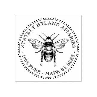 Carimbo de Abelha Apiário Personalizado