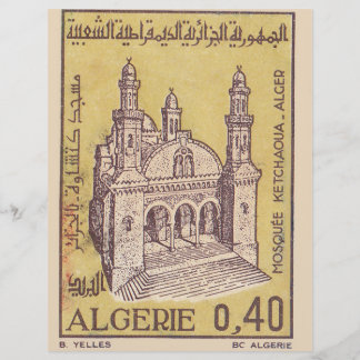 Carimbo de Algerie com a mesquita Ketchaoua