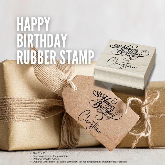 Carimbo de Aniversário Personalizado (Personalized Birthday Stamp)
