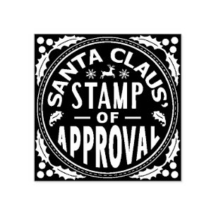 Carimbo de Aprovação do Papai Noel de Natal Engraç