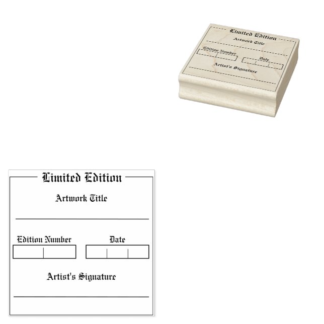 Carimbo de Arte da Edição Limitada (Carimbado)