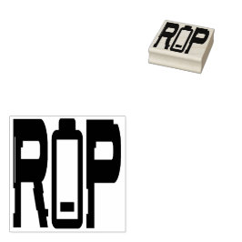 Carimbo de Arte da Madeira da Bateria RIP