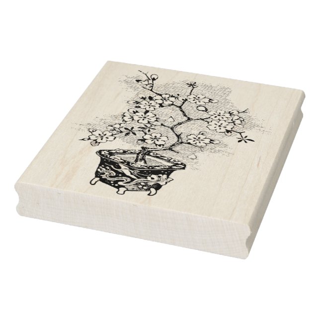 Carimbo de Arte de Árvore de Cherry Bonsai (Carimbo)