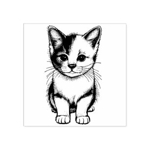 Carimbo De Arte De Gatinho Gelado Para Amantes De