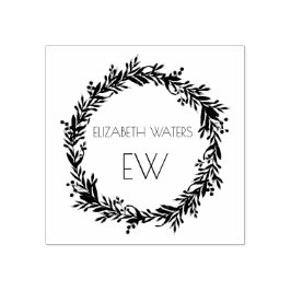 CARIMBO DE ARTE MADEIRA DE NATAL COM INICIAIS