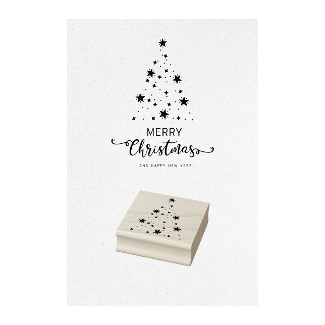 Carimbo de Árvore das Estrelas de Natal (Christmas Star Tree Stamp Stamp)