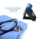 Carimbo de Assinatura do Doutor Enfermeiro Simples<br><div class="desc">Enfermeiro Doutor Signature Stamp Simple Modern Script Pocket Stamp presente perfeito para médicos,  enfermeiros e para as indústrias médica e de saúde. Personalizado com seu nome e texto adicional abaixo. Elaborado por ©Evco Studio www.zazzle.com/store/evcostudio</div>