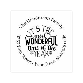 Carimbo de Autocolagem de Endereço de Feriado de N