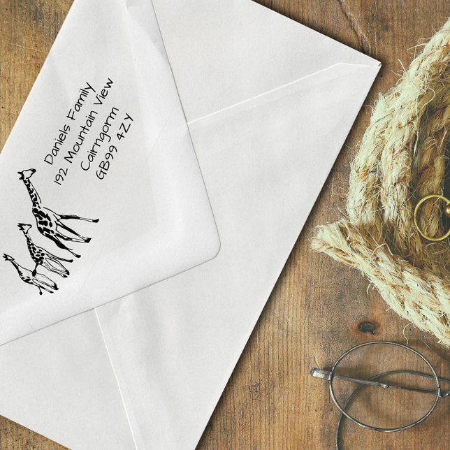 Carimbo de Autocolagem do Endereço da Família Gira (Criador carregado)