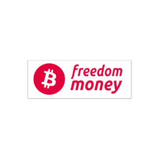 Carimbo de autocolante Bitmoney Freedom Money