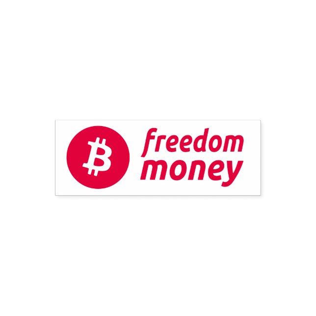 Carimbo de autocolante Bitmoney Freedom Money (Design)