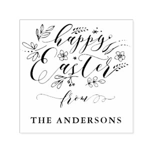 Carimbo de autocolante de Felz pascoa bonito e per