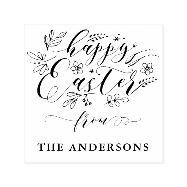 Carimbo de autocolante de Felz pascoa bonito e per (Design)