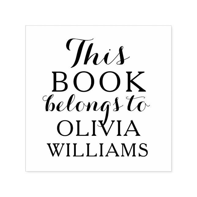 Carimbo De Autocolante Este Livro Pertence A (Design)