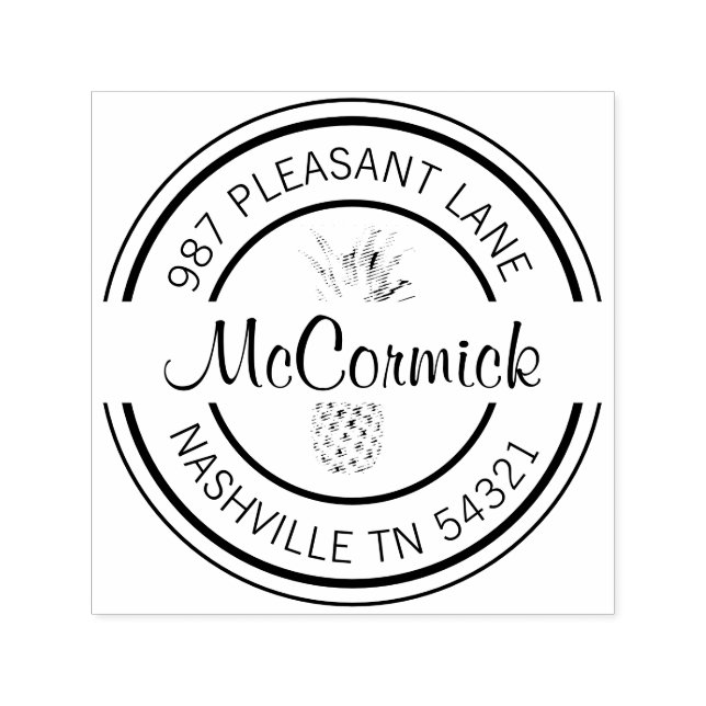 Carimbo de Autodigitação de Endereço de Retorno de (Design)