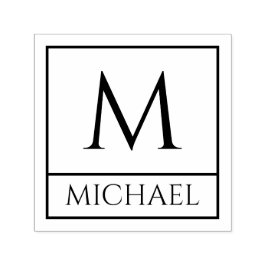 Carimbo de Autoimpressão com seu nome e inicial